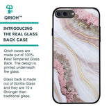 Pink & Gold Gllitter Marble Glass Case for iPhone 7 Plus
