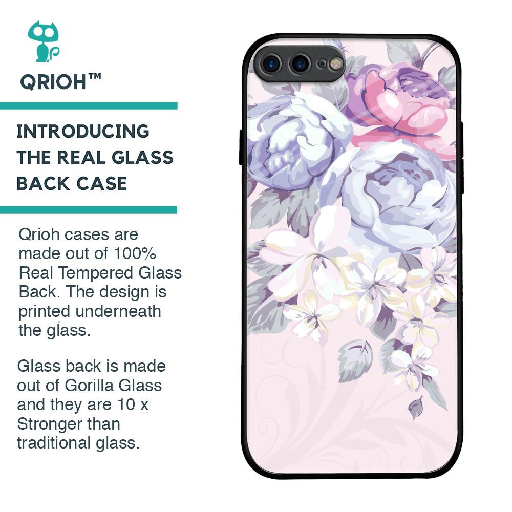 Elegant Floral Glass Case for iPhone 7 Plus