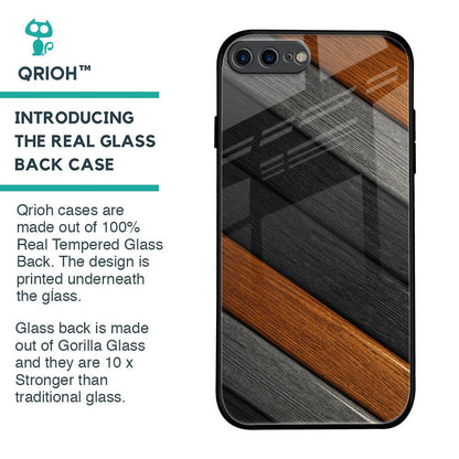 Tri Color Wood Glass Case for iPhone 7 Plus