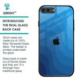 Blue Wave Abstract Glass Case for iPhone 7 Plus