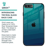 Green Triangle Pattern Glass Case for iPhone 7 Plus