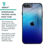 Blue Rhombus Pattern Glass Case for iPhone 7 Plus