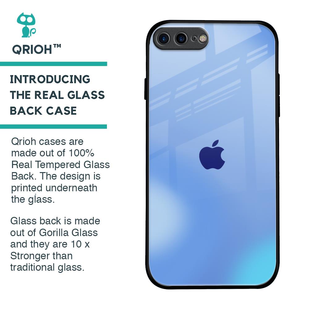 Vibrant Blue Texture Glass Case for iPhone 7 Plus