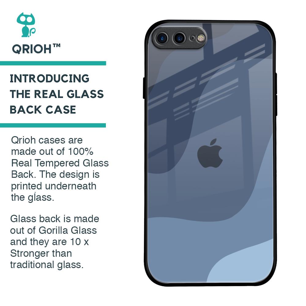 Navy Blue Ombre Glass Case for iPhone 7 Plus