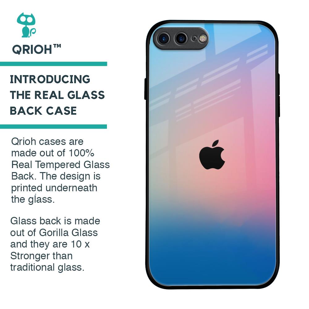 Blue & Pink Ombre Glass case for iPhone 7 Plus