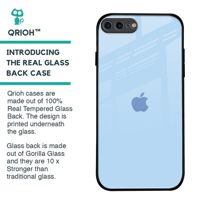 Pastel Sky Blue Glass Case for iPhone 7 Plus