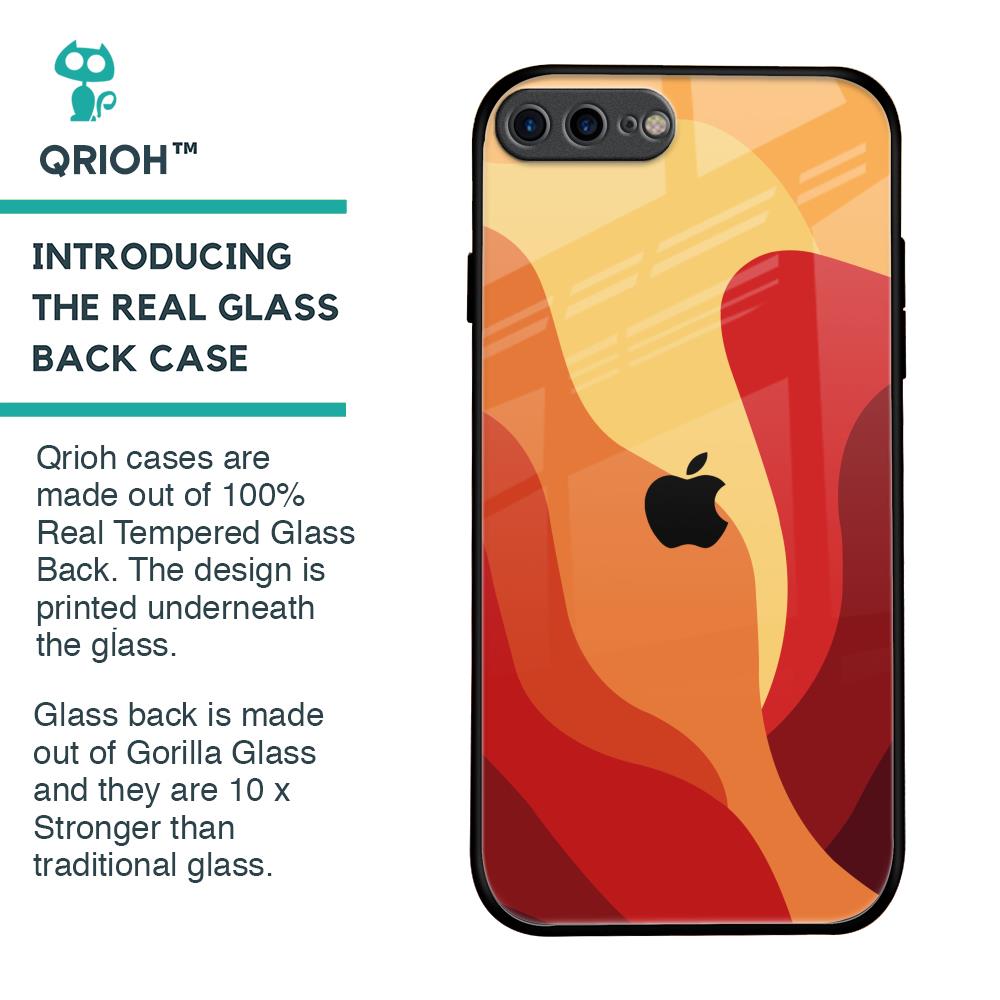Magma Color Pattern Glass Case for iPhone 7 Plus