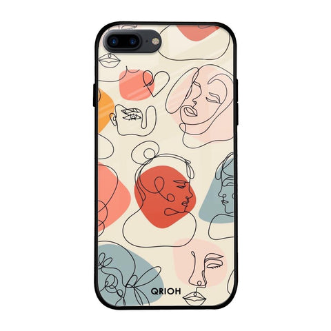 Abstract Faces Apple iPhone 7 Plus Glass Cases & Covers Online