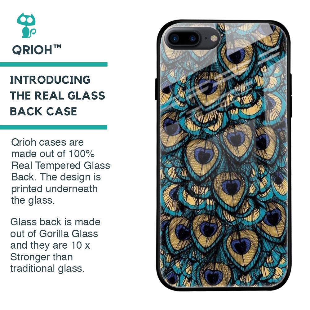 Peacock Feathers Glass case for iPhone 7 Plus