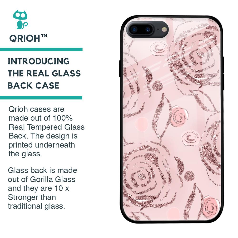 Shimmer Roses Glass case for iPhone 7 Plus