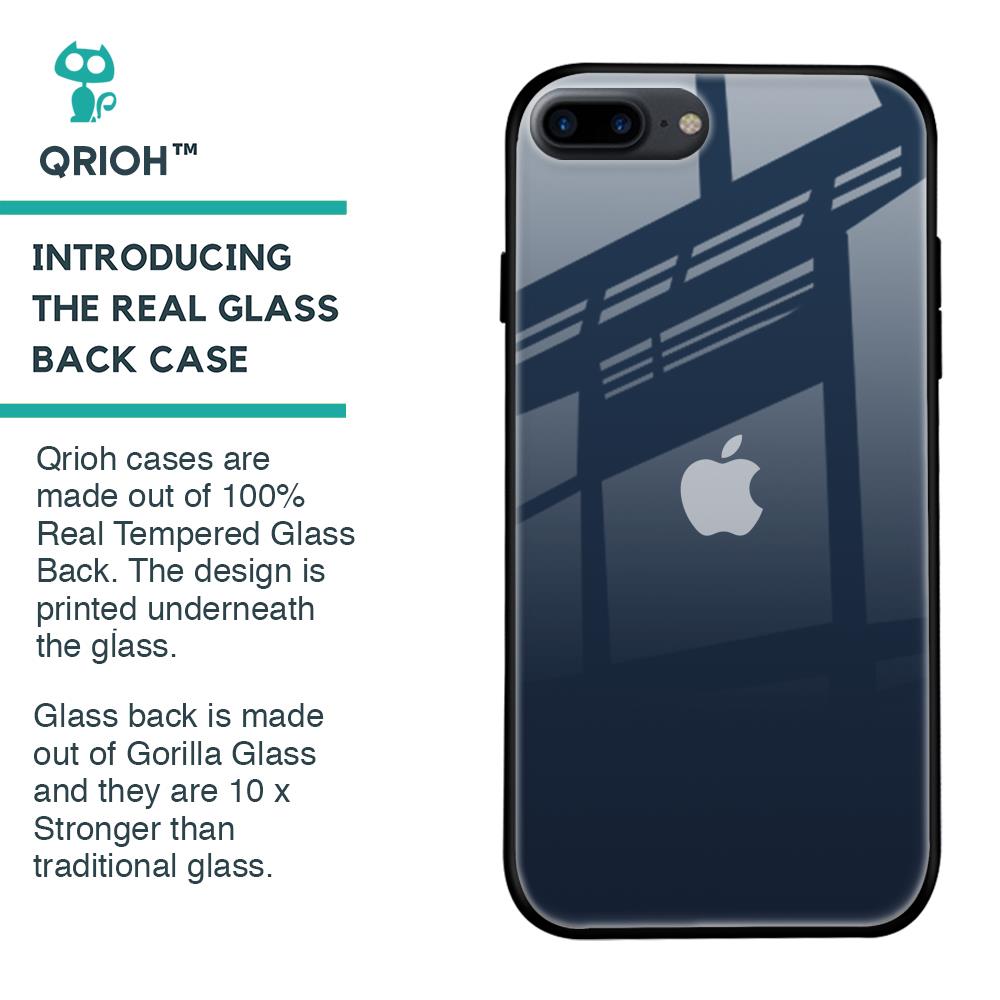 Overshadow Blue Glass Case For iPhone 7 Plus