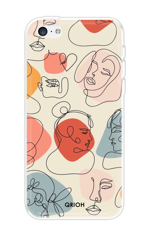 Abstract Faces iPhone 5C Back Cover