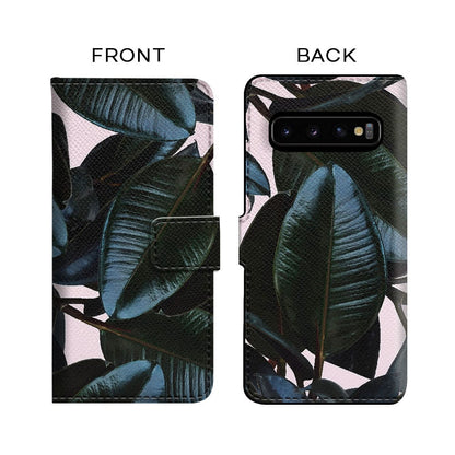 Dark Tropical Leaves Flip Case for Samsung