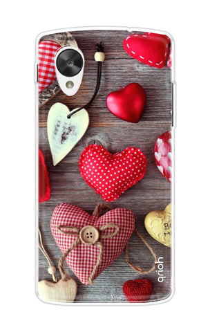 Valentine Hearts Nexus 5 Back Cover