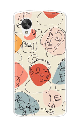 Abstract Faces Nexus 5 Back Cover