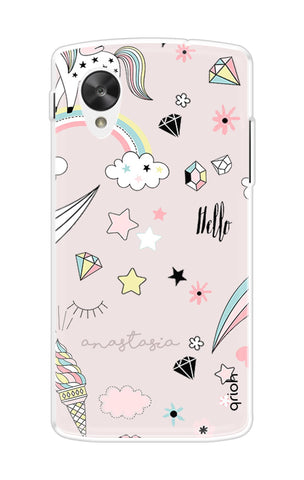Unicorn Doodle Nexus 5 Back Cover