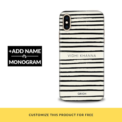 Rough Black Stripes Customized Phone Cover