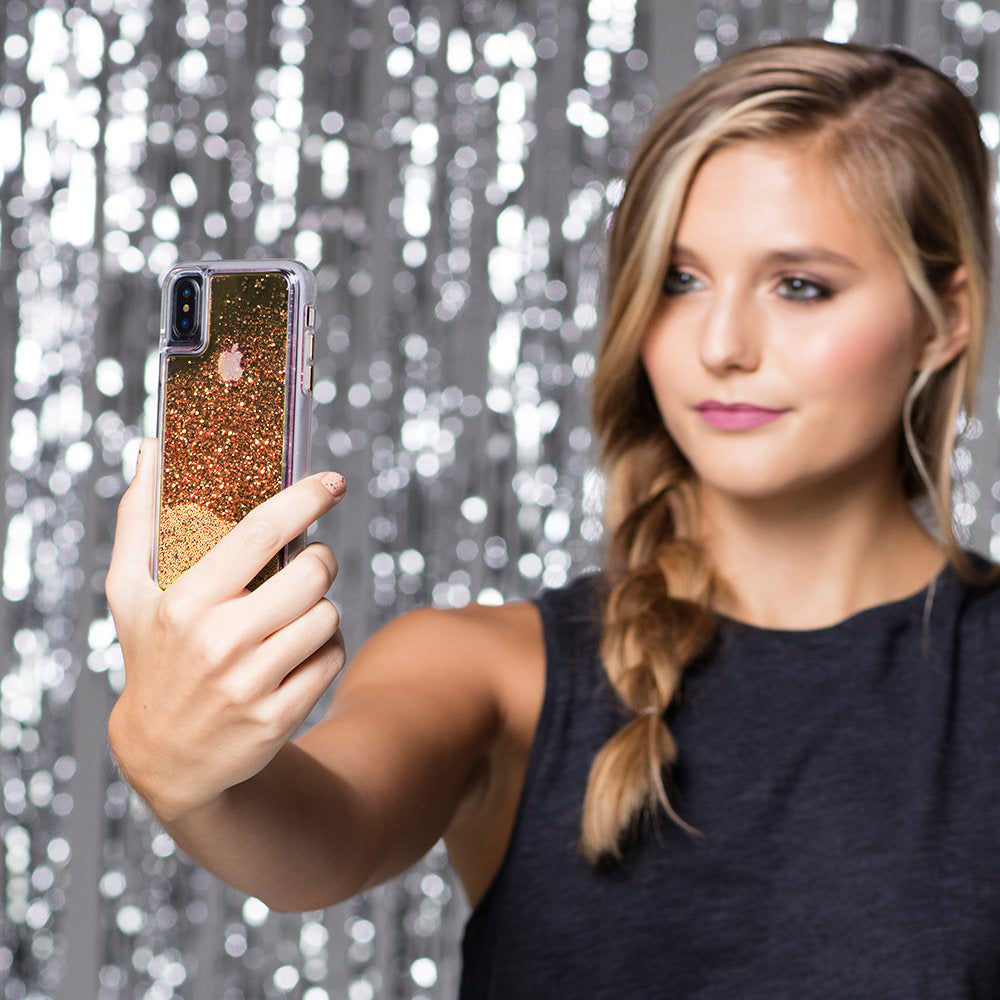 Gold Snow Globe Glitter case for Samsung