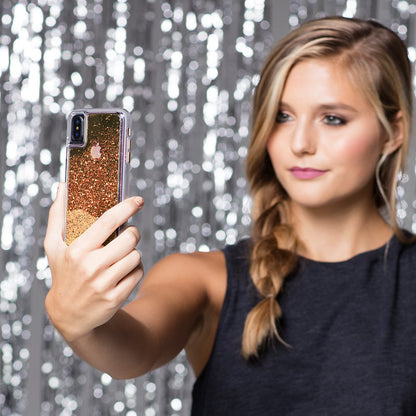 Gold Snow Globe Glitter case for Samsung