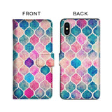 Pastel Colorful Pattern Flip Cover for iPhone