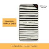 Rough Black Stripes Customized Power Bank