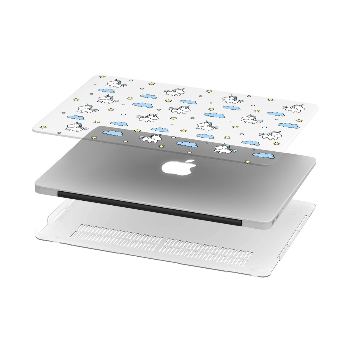 Unicorns In Sky Macbook cover