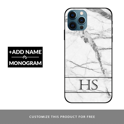 Perfect White Marble Custom Glass Case
