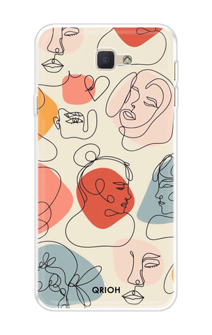 Abstract Faces Samsung J5 Prime Back Cover