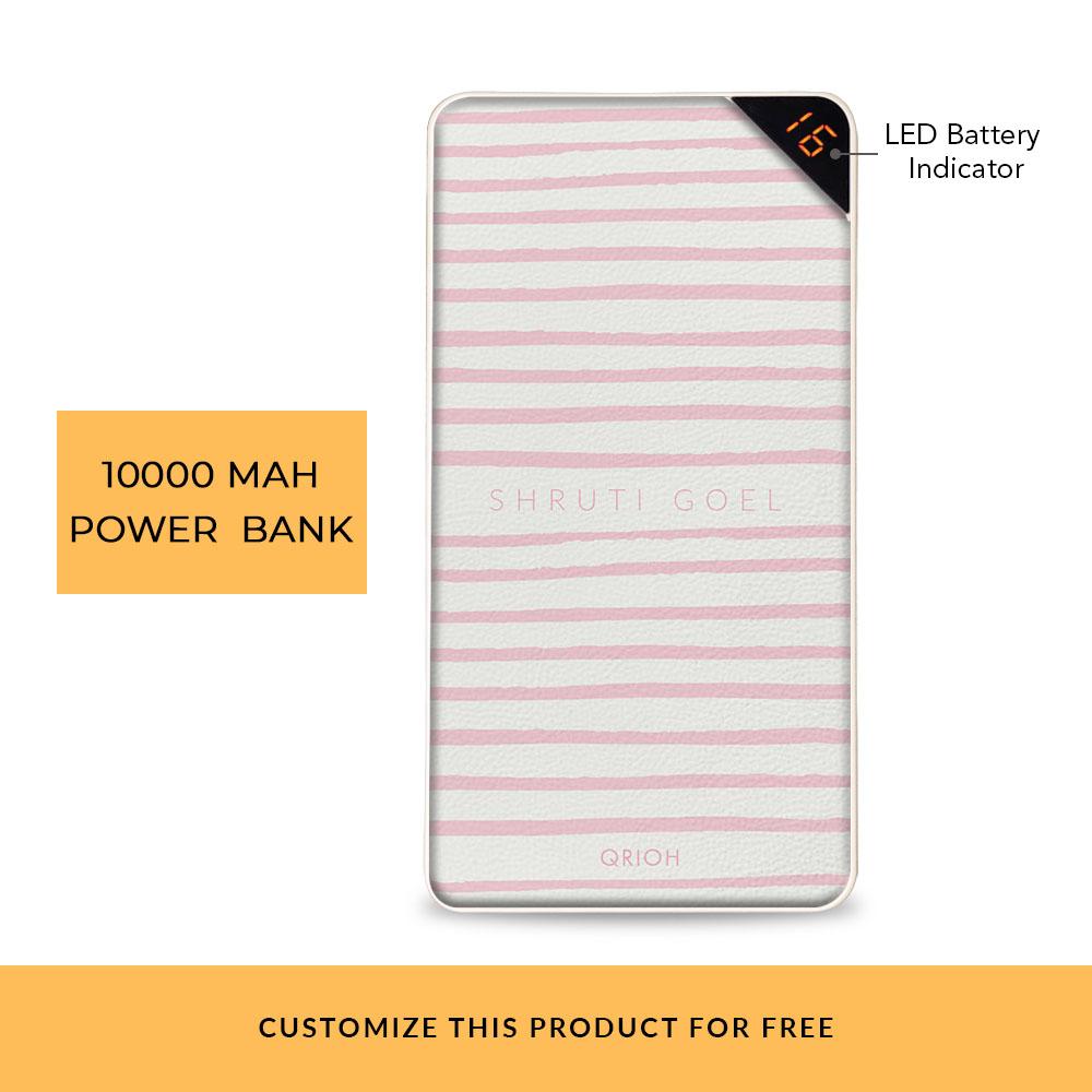 Ruffled Stripes Customized Power Bank