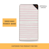 Ruffled Stripes Customized Power Bank