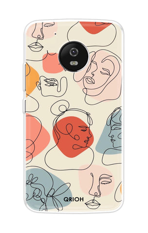 Abstract Faces Motorola Moto G5 Plus Back Cover