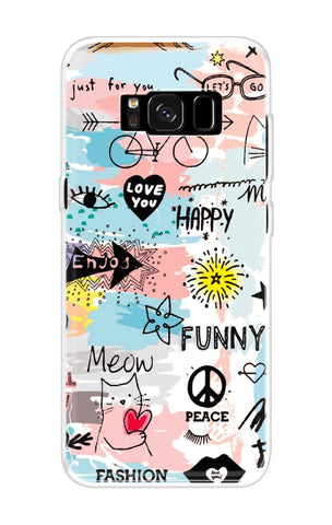 Happy Doodle Samsung S8 Back Cover