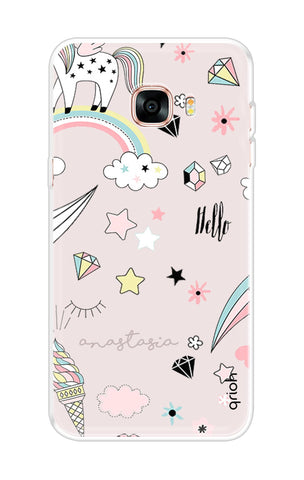 Unicorn Doodle Samsung C9 Pro Back Cover