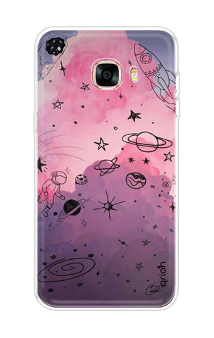 Space Doodles Art Samsung C9 Pro Back Cover
