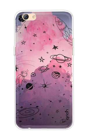 Space Doodles Art Oppo F3 Plus Back Cover