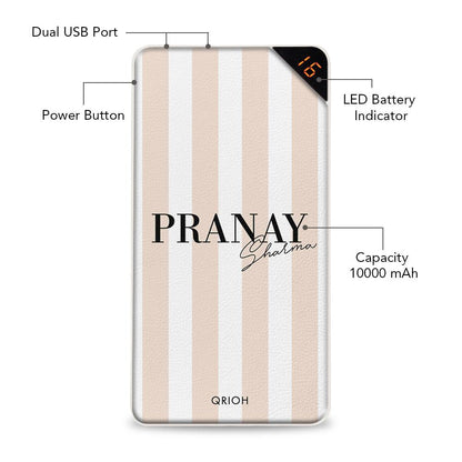 Flush Stripes Customized Power Bank