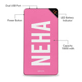 Pale Text Customized Power Bank