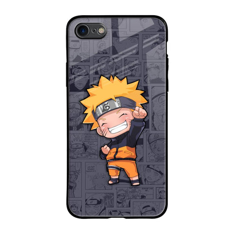 Orange Chubby iPhone 8 Glass Back Cover Online
