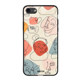 Abstract Faces iPhone 8 Glass Back Cover Online