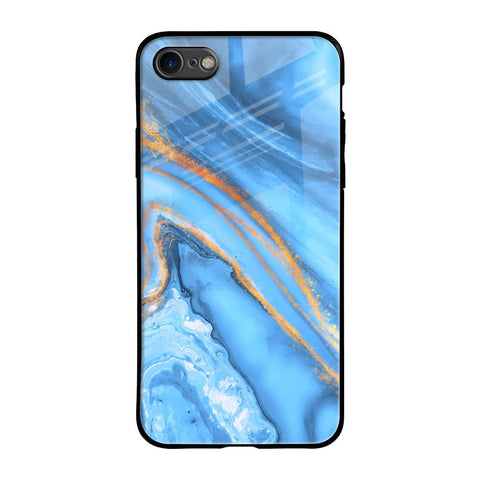 Vibrant Blue Marble iPhone 8 Glass Back Cover Online