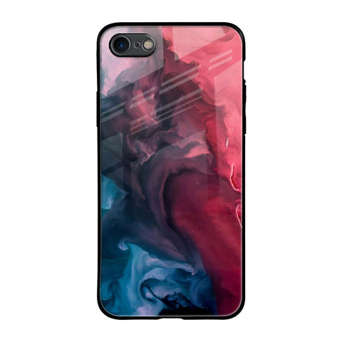 Blue & Red Smoke iPhone 8 Glass Back Cover Online