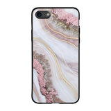 Pink & Gold Gllitter Marble iPhone 8 Glass Back Cover Online