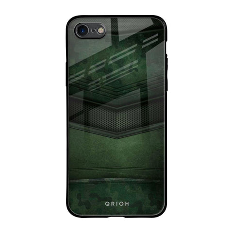 Green Leather iPhone 8 Glass Back Cover Online