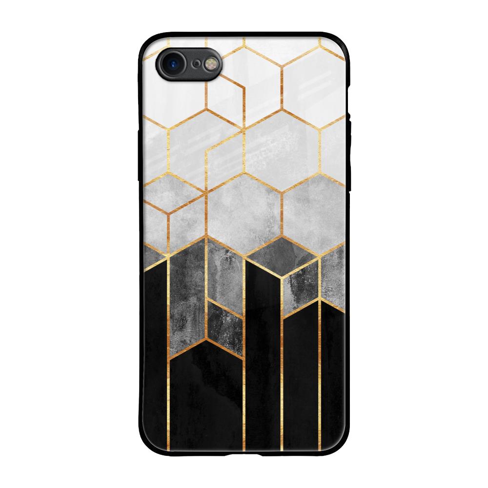 Tricolor Pattern iPhone 8 Glass Back Cover Online