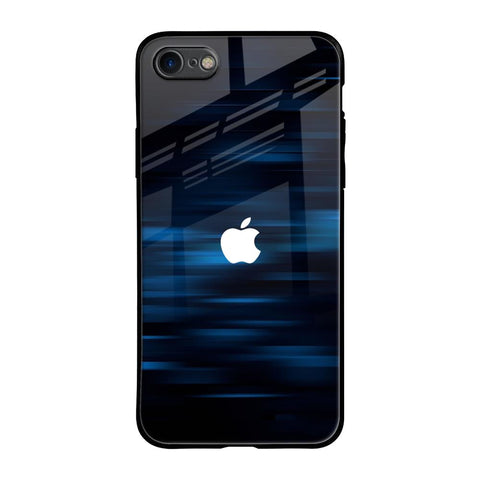 Blue Rough Abstract iPhone 8 Glass Back Cover Online