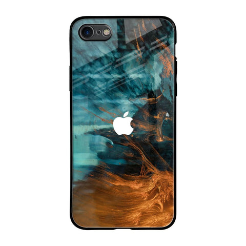 Golden Splash iPhone 8 Glass Back Cover Online