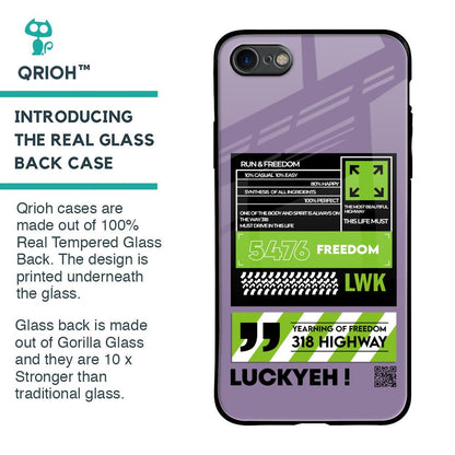 Run & Freedom Glass Case for iPhone 8