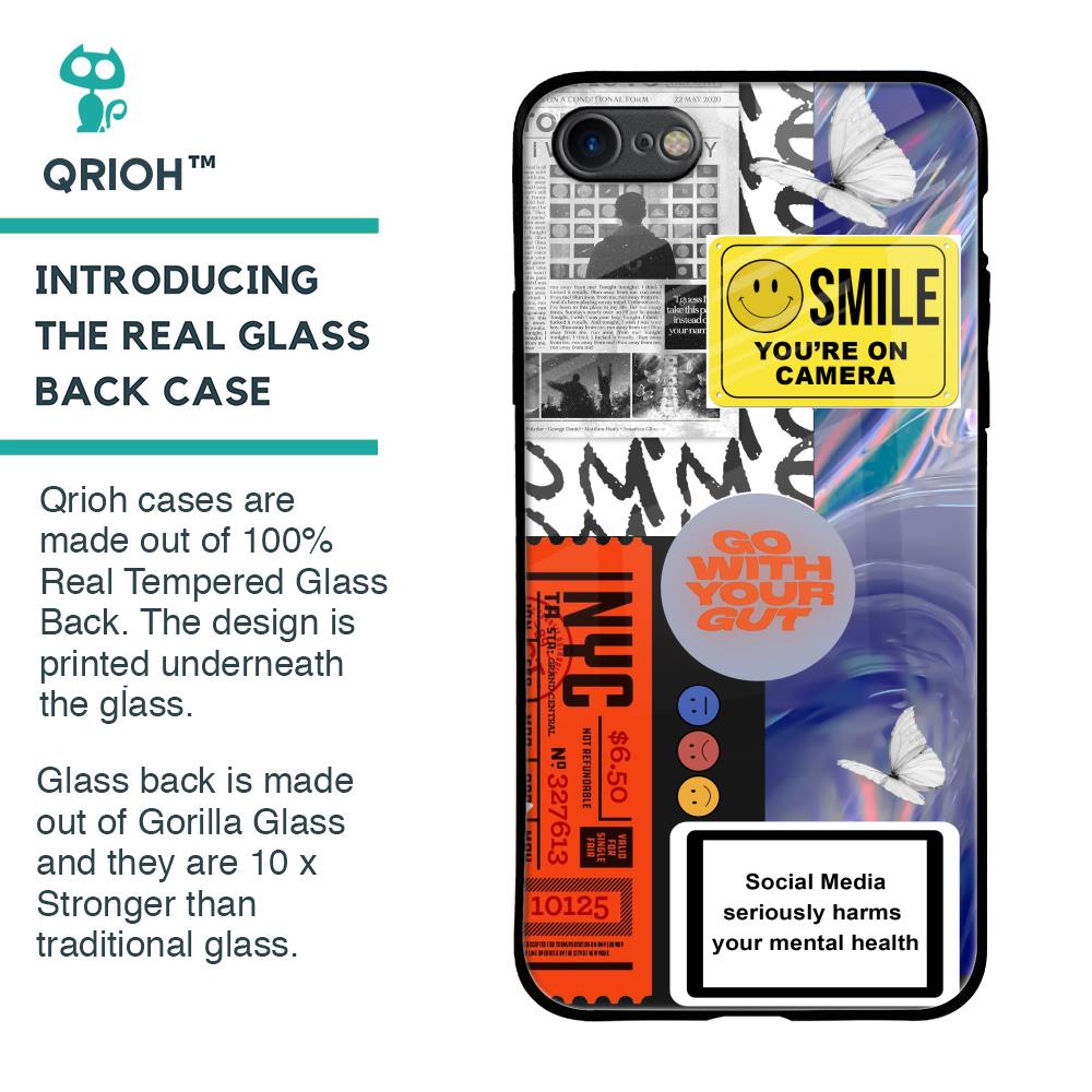 Smile for Camera Glass Case for iPhone 8