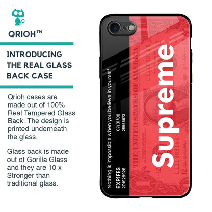 Supreme Ticket Glass Case for iPhone 8