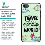 Travel Stamps Glass Case for iPhone 8